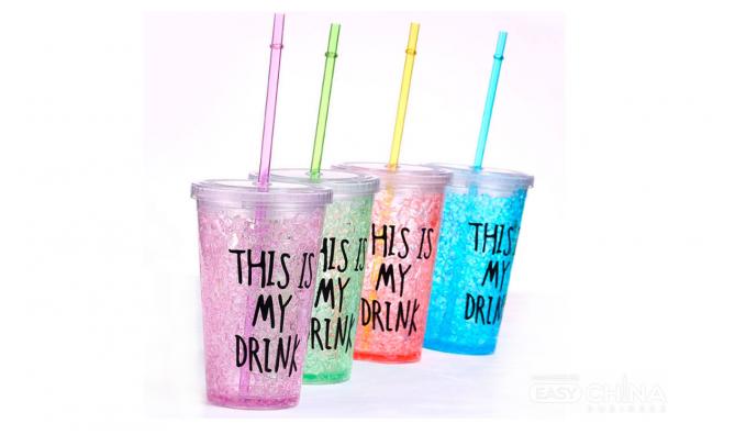 Цветные стаканы для охлажденных напитков Ice Plastic Bottle