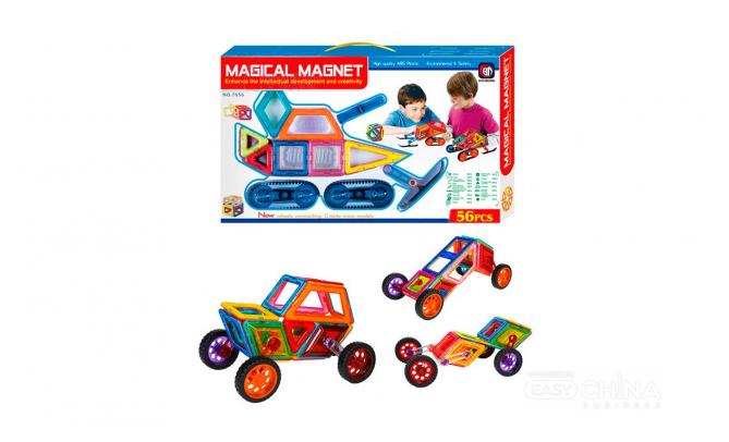 Детский магнитный конструктор Magical Magnet 56 деталей