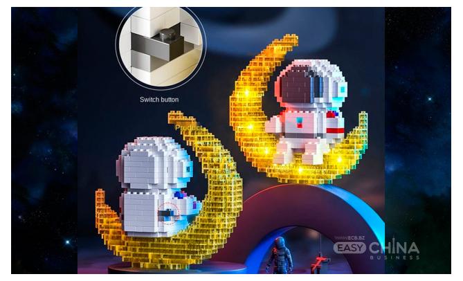 Фото товара Мини-конструкторы Астронавт на луне с подсветкой Фото товара Мини-конструкторы Астронавт на луне с подсветкой