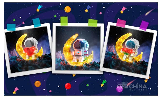 Фото товара Мини-конструкторы Астронавт на луне с подсветкой Фото товара Мини-конструкторы Астронавт на луне с подсветкой