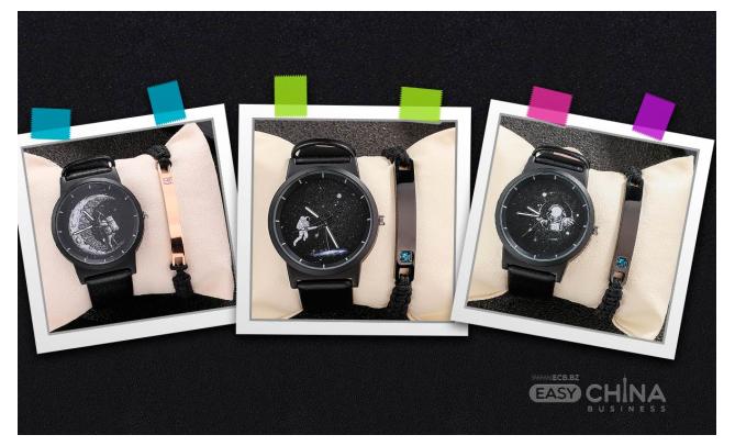 Фото товара Мужской подарочный набор с часами и браслетом Фото товара Мужской подарочный набор с часами и браслетом