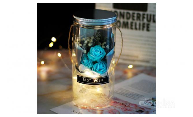 Мыло из роз в банке с led-подсветкой