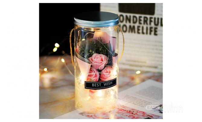 Мыло из роз в банке с led-подсветкой