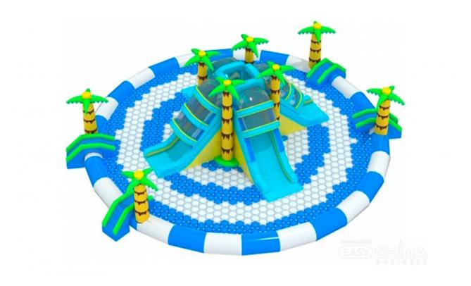 Надувные водные аттракционы и горки