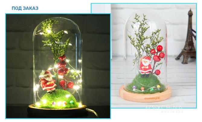 Новогодняя елка с led-подсветкой в колбе USB Новогодняя елка с led-подсветкой в колбе USB