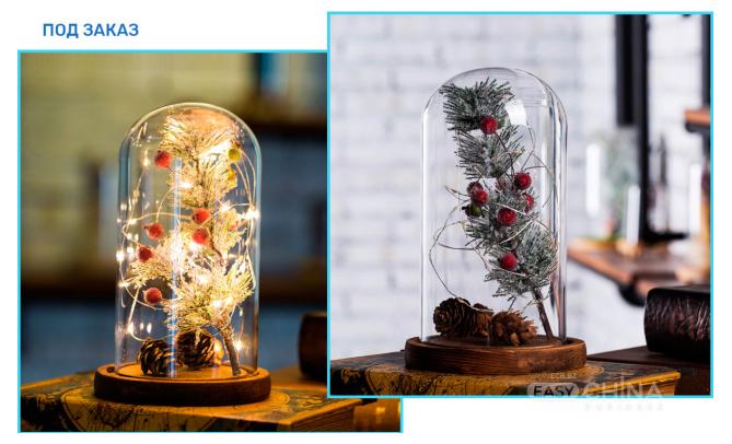 Новогодний декор с led-подсветкой в колбе USB Новогодний декор с led-подсветкой в колбе USB