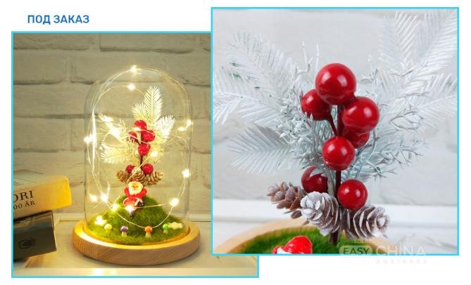 Цветочный декор с led-подсветкой в колбе USB Цветочный декор с led-подсветкой в колбе USB