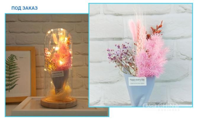 Цветочный декор с led-подсветкой в колбе USB Цветочный декор с led-подсветкой в колбе USB