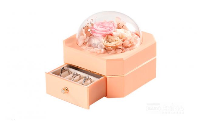 Фото товара Подарочная коробка для бижутерии с розой
