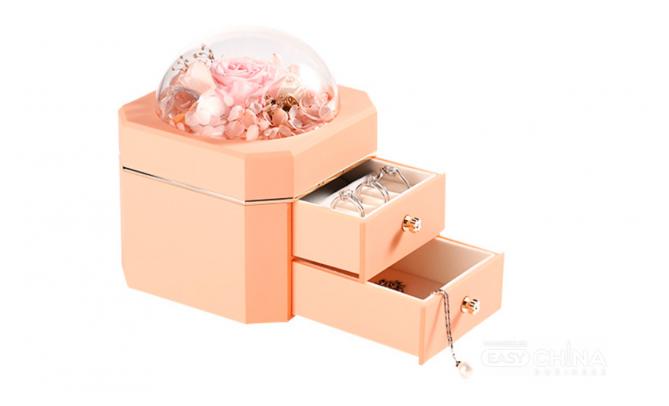 Фото товара Подарочная коробка для бижутерии с розой