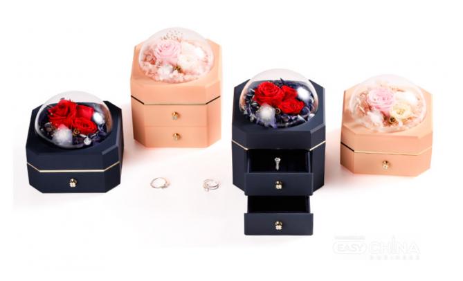 Фото товара Подарочная коробка для бижутерии с розой